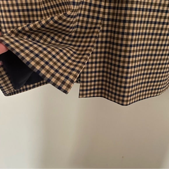 J. Crew Alfie Honey Plaid Italian Wool Stretch Blazer Size 10 NWOT Tollegno 1900 - Picture 12 of 16